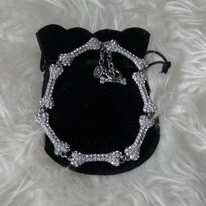 Vivienne Westwood Diamond Studded Bone Necklace